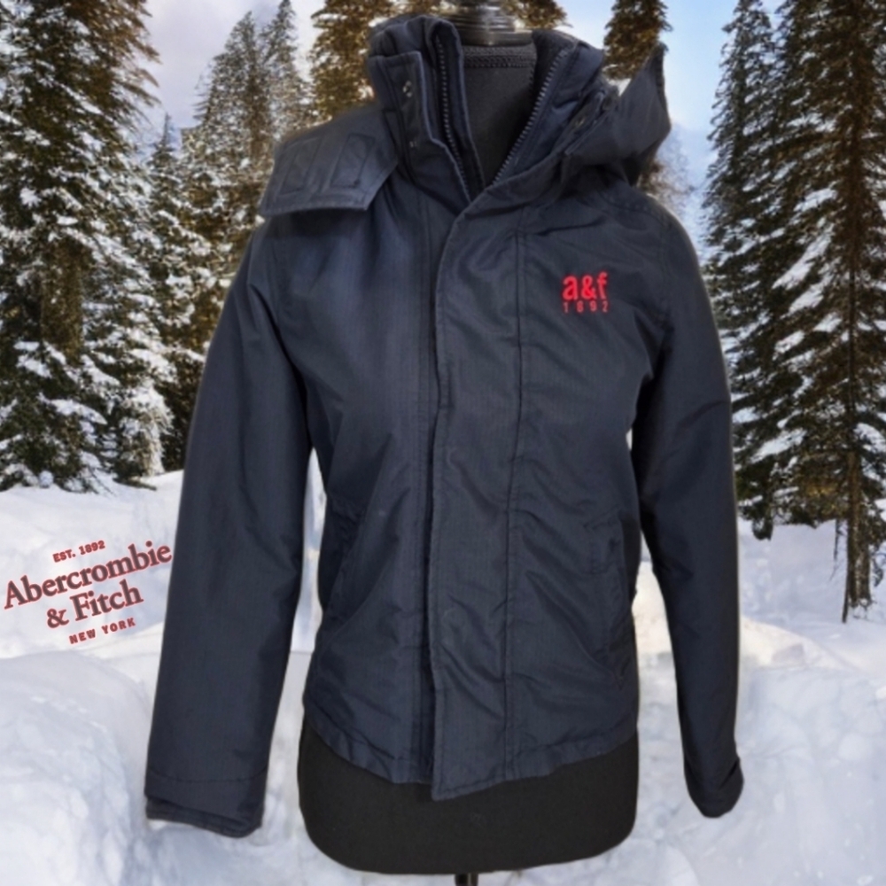 Abercrombie Kids All-Season Weather Warrior Jacket - Navy - Youth S (7/8)